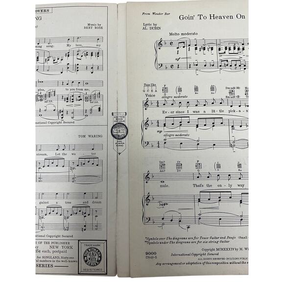 Goin To Heaven On A Mule Sheet Music Wonder Bar Al Dubin Harry Warren - Picture 4 of 5